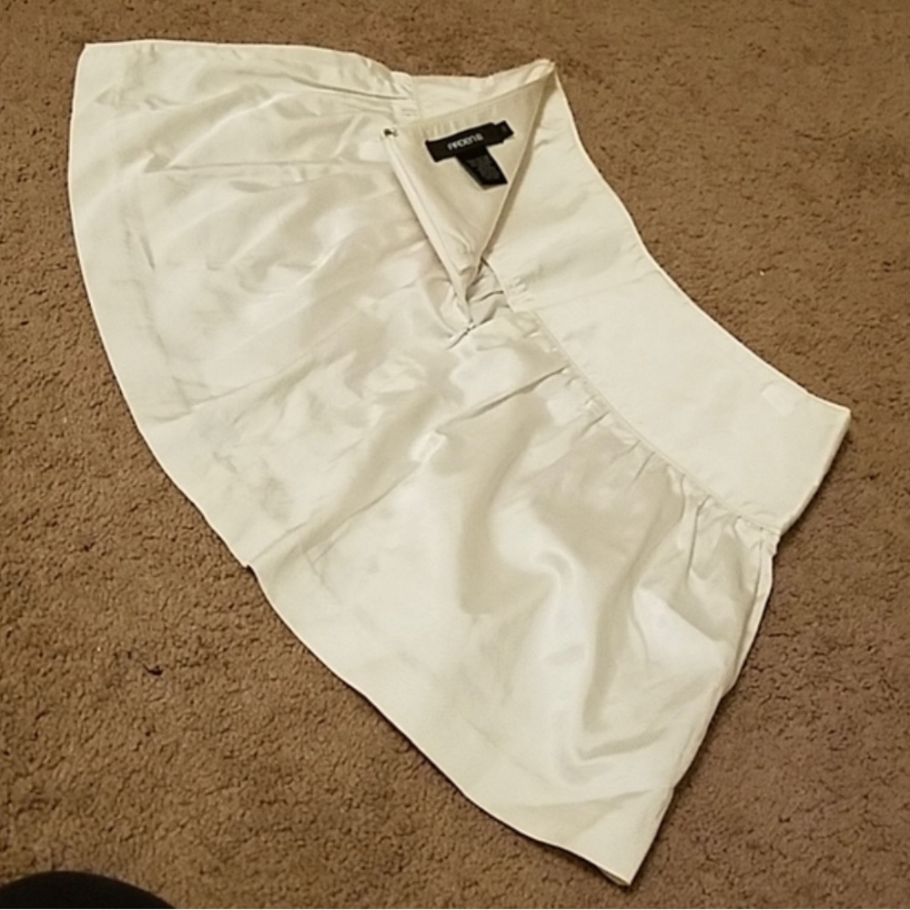 Arden B White Mini Skirt with Button Detail - Picture 3 of 6